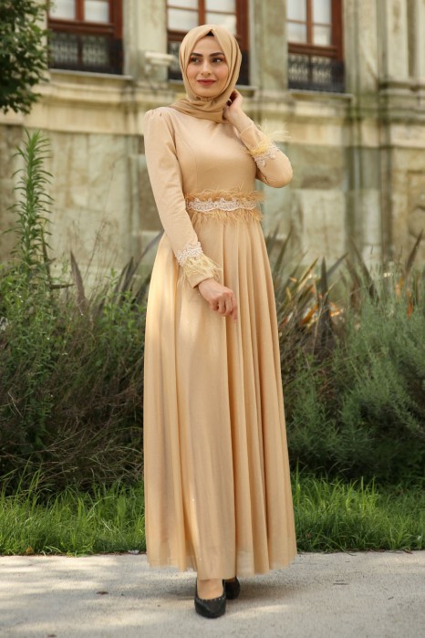 GOLD EVENING DRESS
