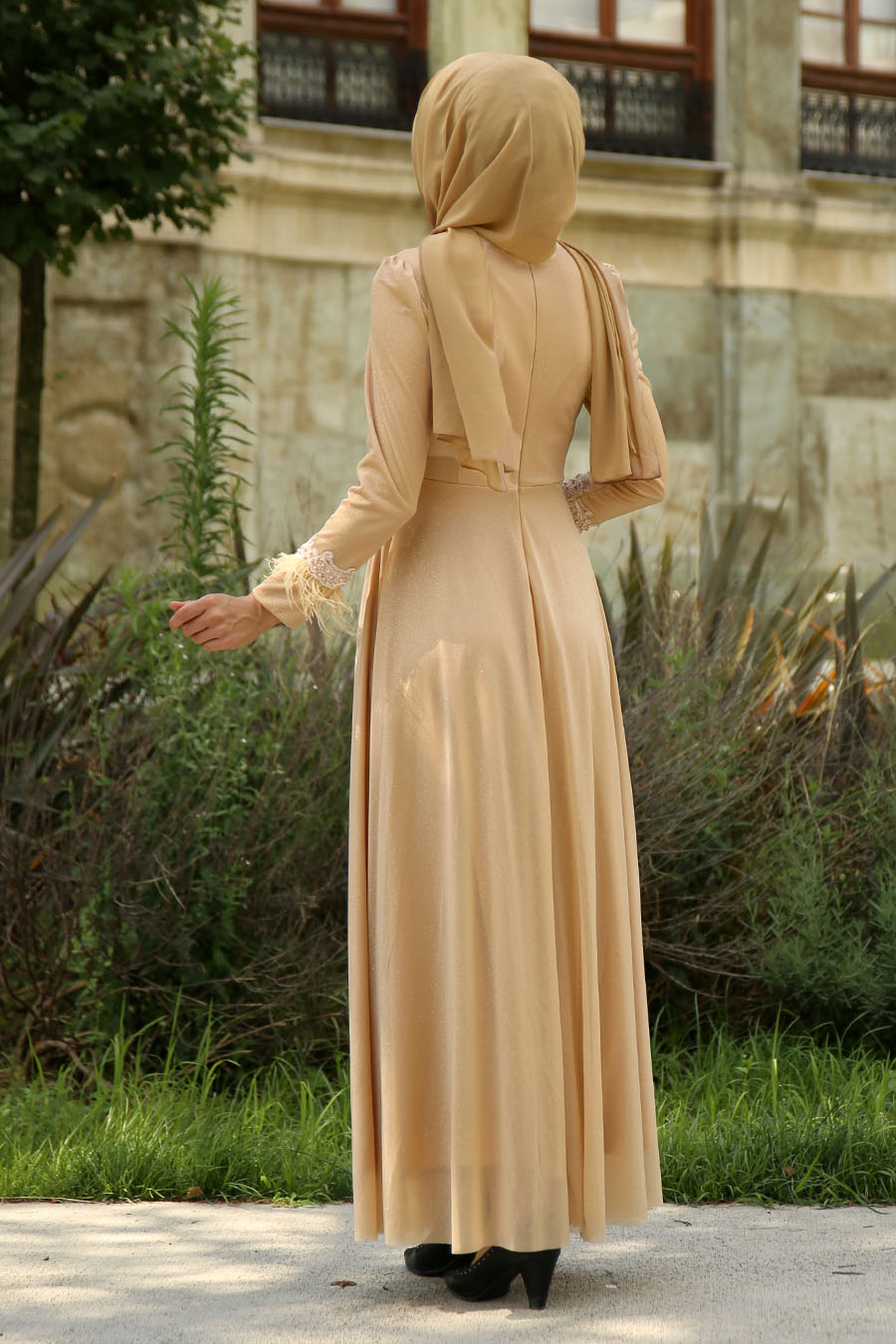 GOLD EVENING DRESS