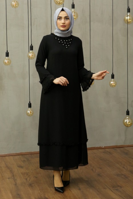 BLACK EVENING DRESS