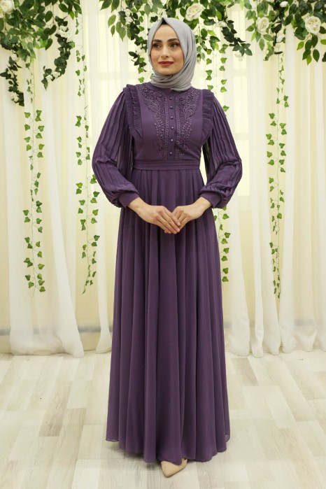 PURPLE EVENING DRESS  