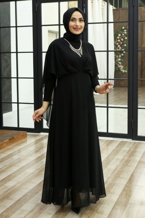 BLACK EVENING DRESS 