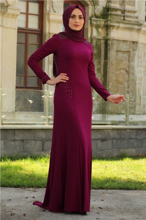 FUCHSIA  EVENING DRESS