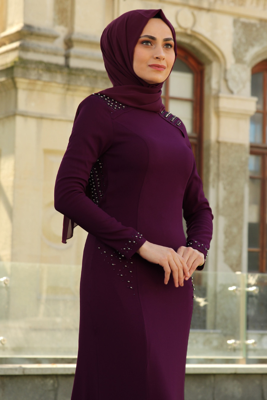PURPLE EVENING DRESS