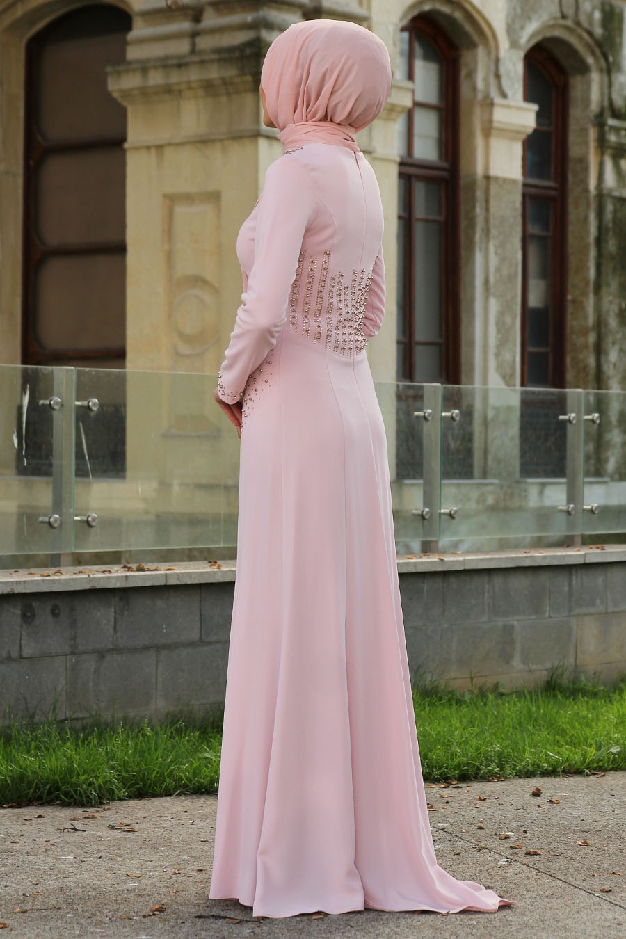 POWDER PINK  EVENING DRESS
