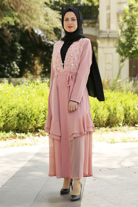 POWDER PINK ABAYA