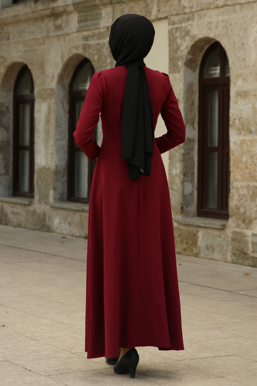 CLARET RED DRESS 