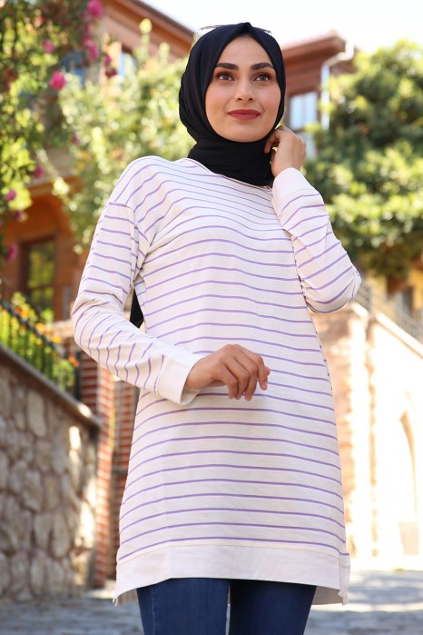 LILA STRIPED TUNIC 