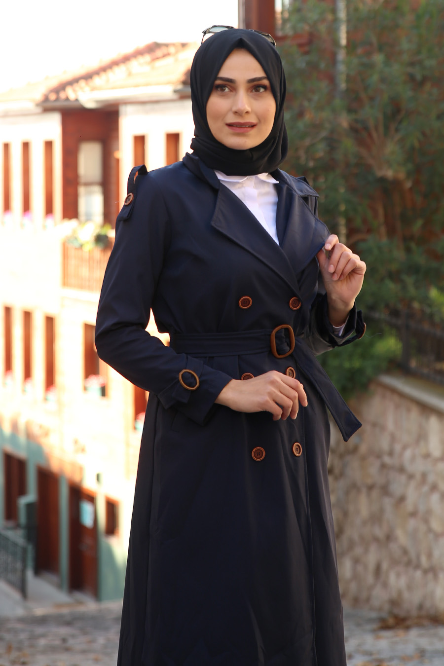 TRENCH COAT - NAVY BLUE TRENCH COAT - NAVY BLUE