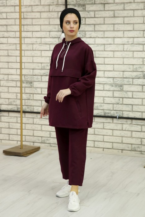 PURPLE TUNIC AND PANT SUIT 