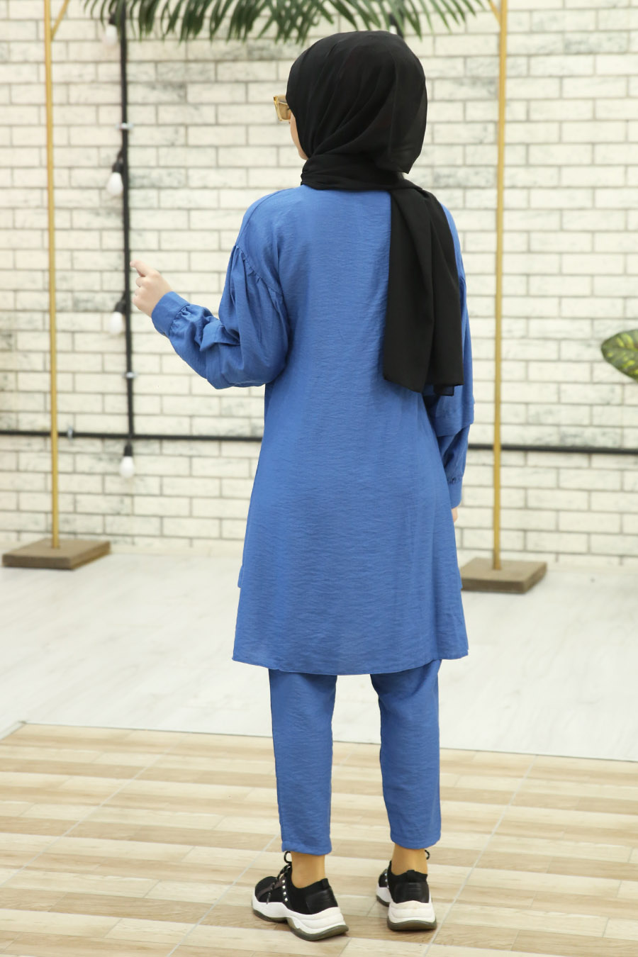 INDIGO COLOR TUNIC AND PANT SUIT 