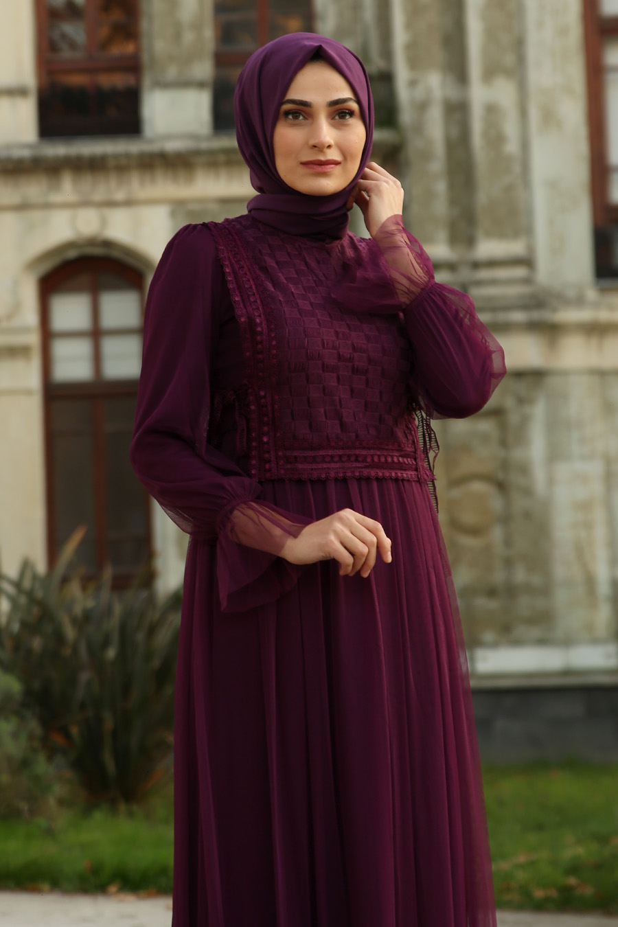 PURPLE EVENING DRESS