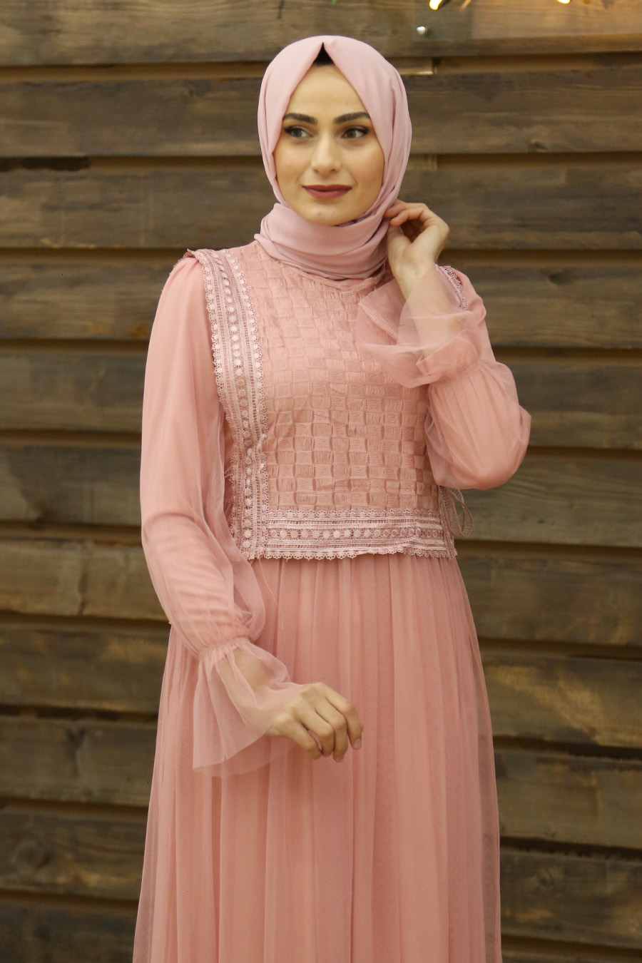 POWDER PINK EVENING DRESS