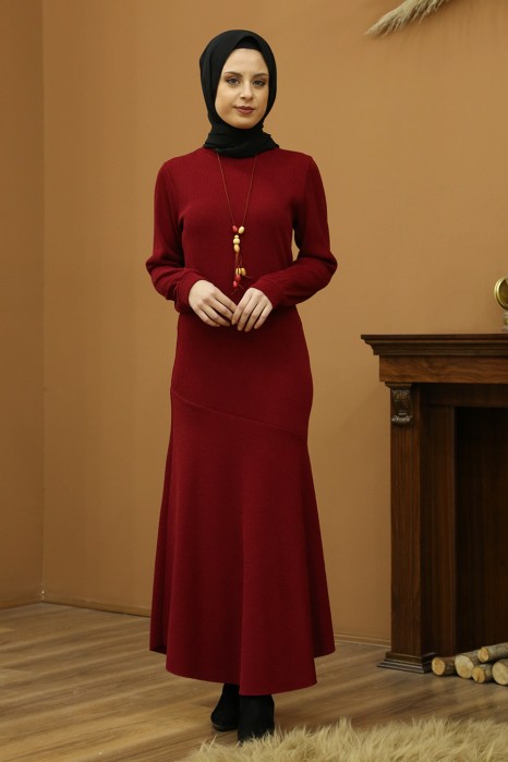 CLARET COLOR DRESS 