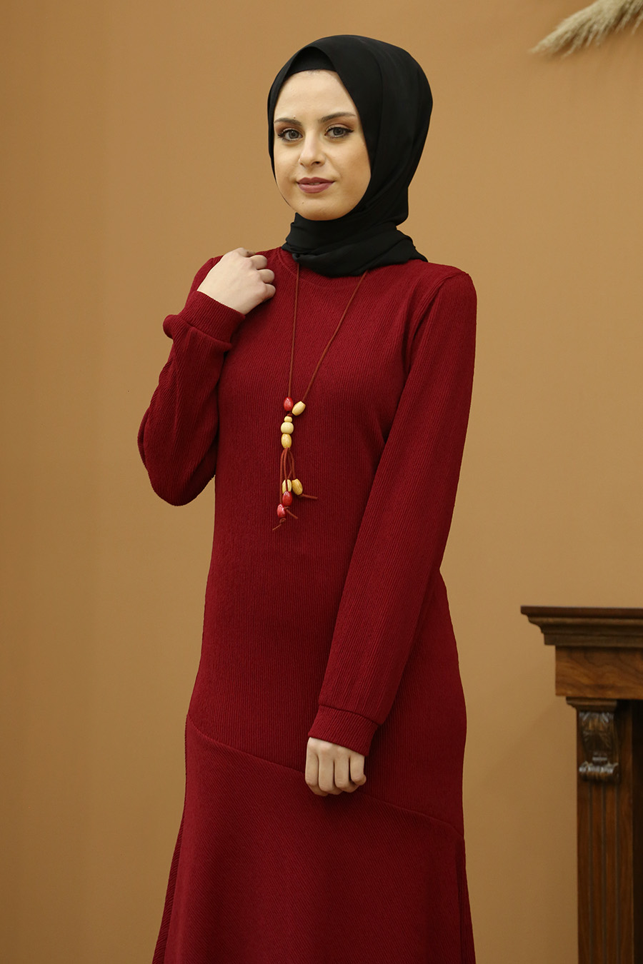 CLARET COLOR DRESS 