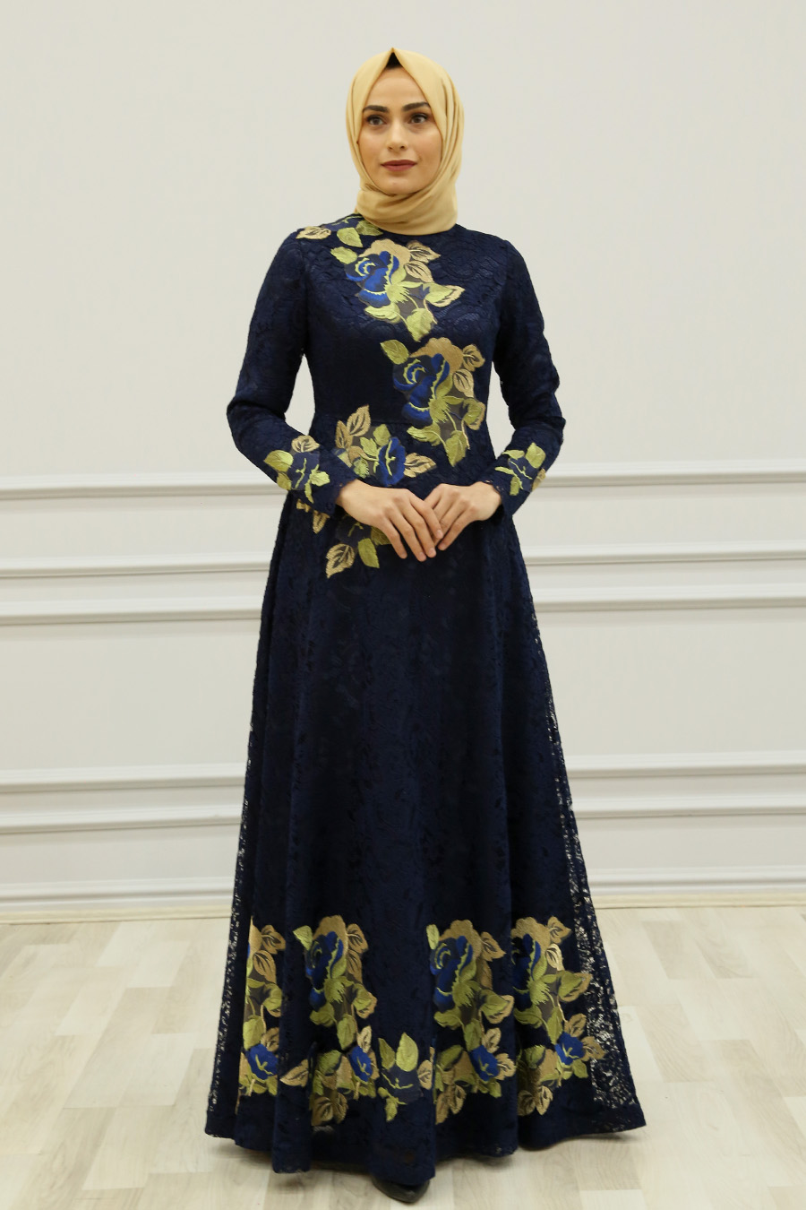 NAVY BLUE EVENING DRESS 