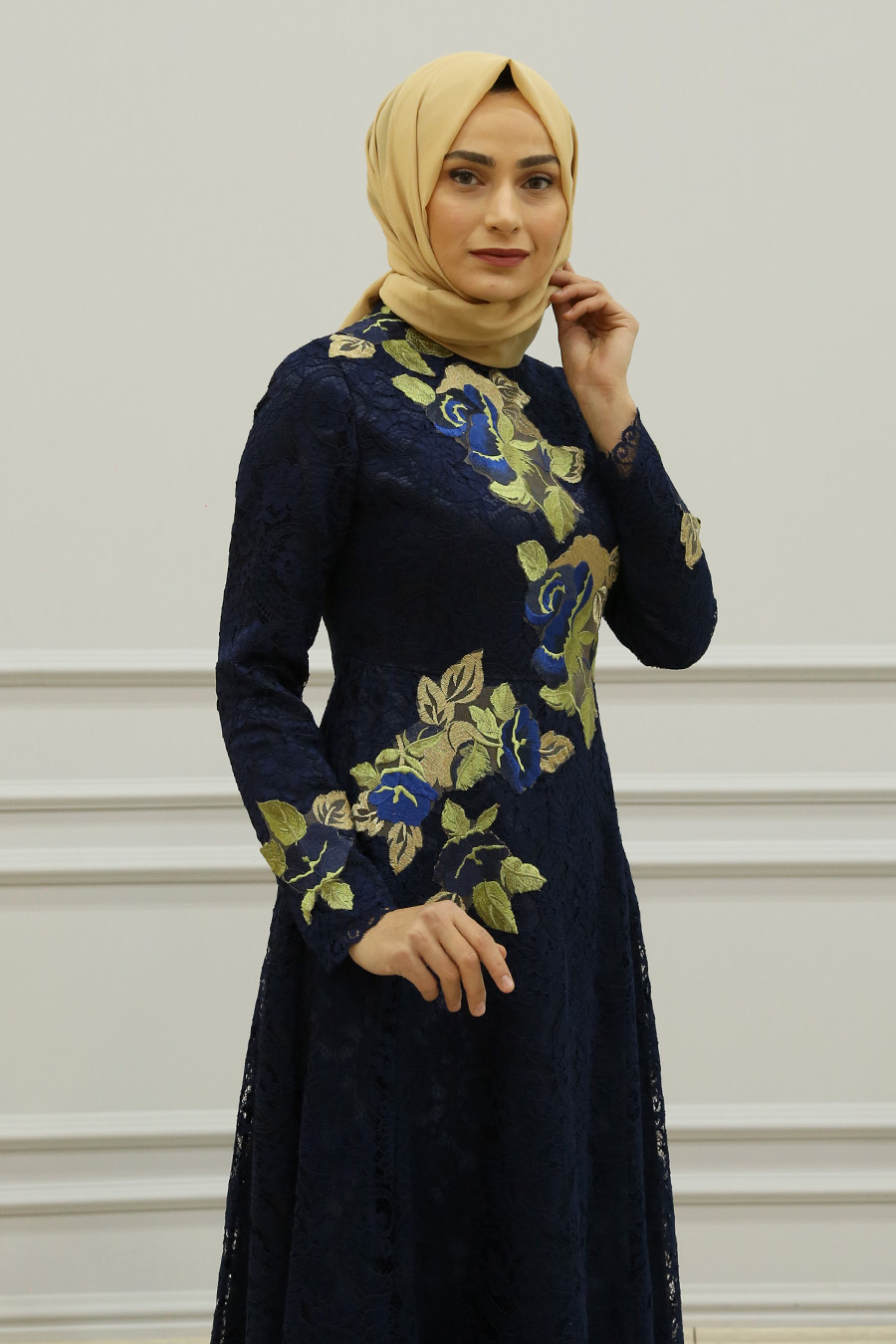 NAVY BLUE EVENING DRESS 