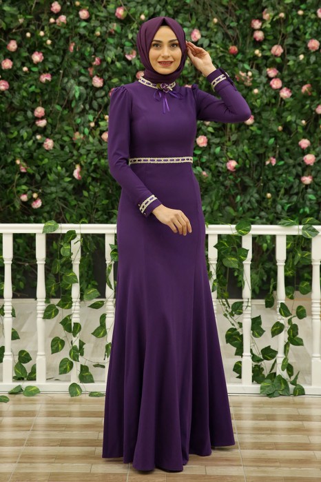 PURPLE EVENING DRESS 