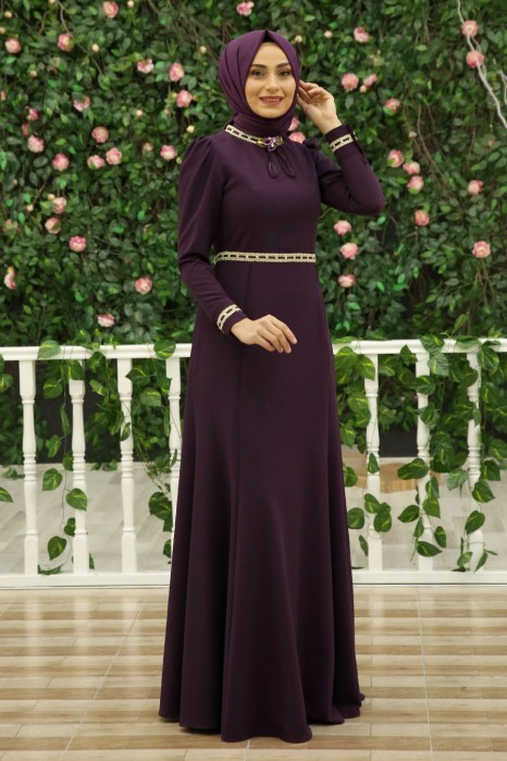 PLUM EVENING DRESS 