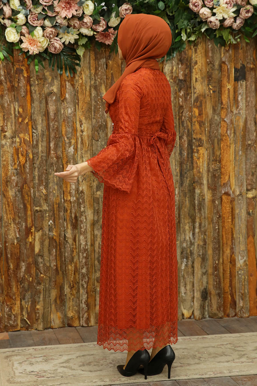 BRICK COLOR DRESS 