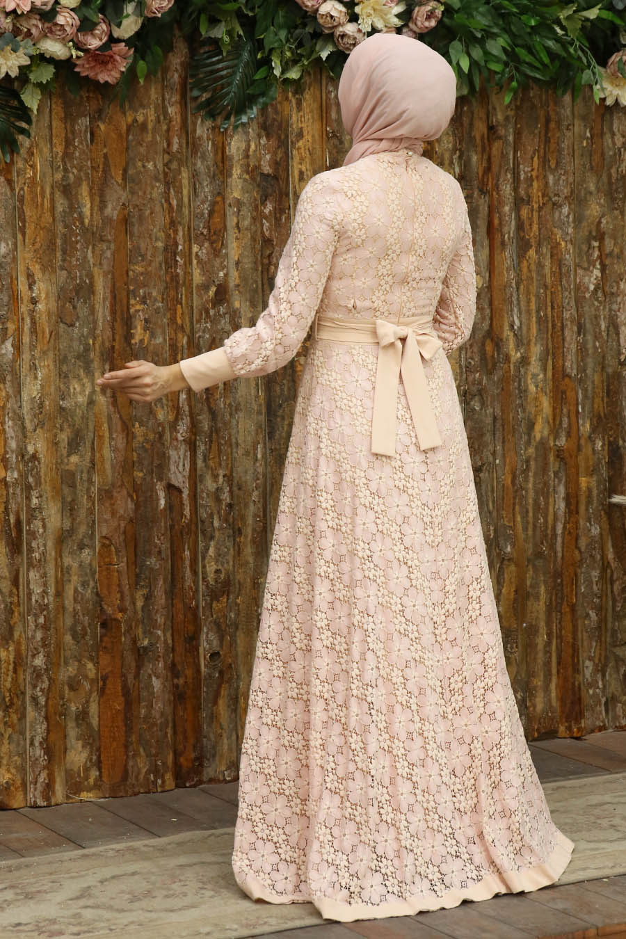 SALMON EVENING DRESS 