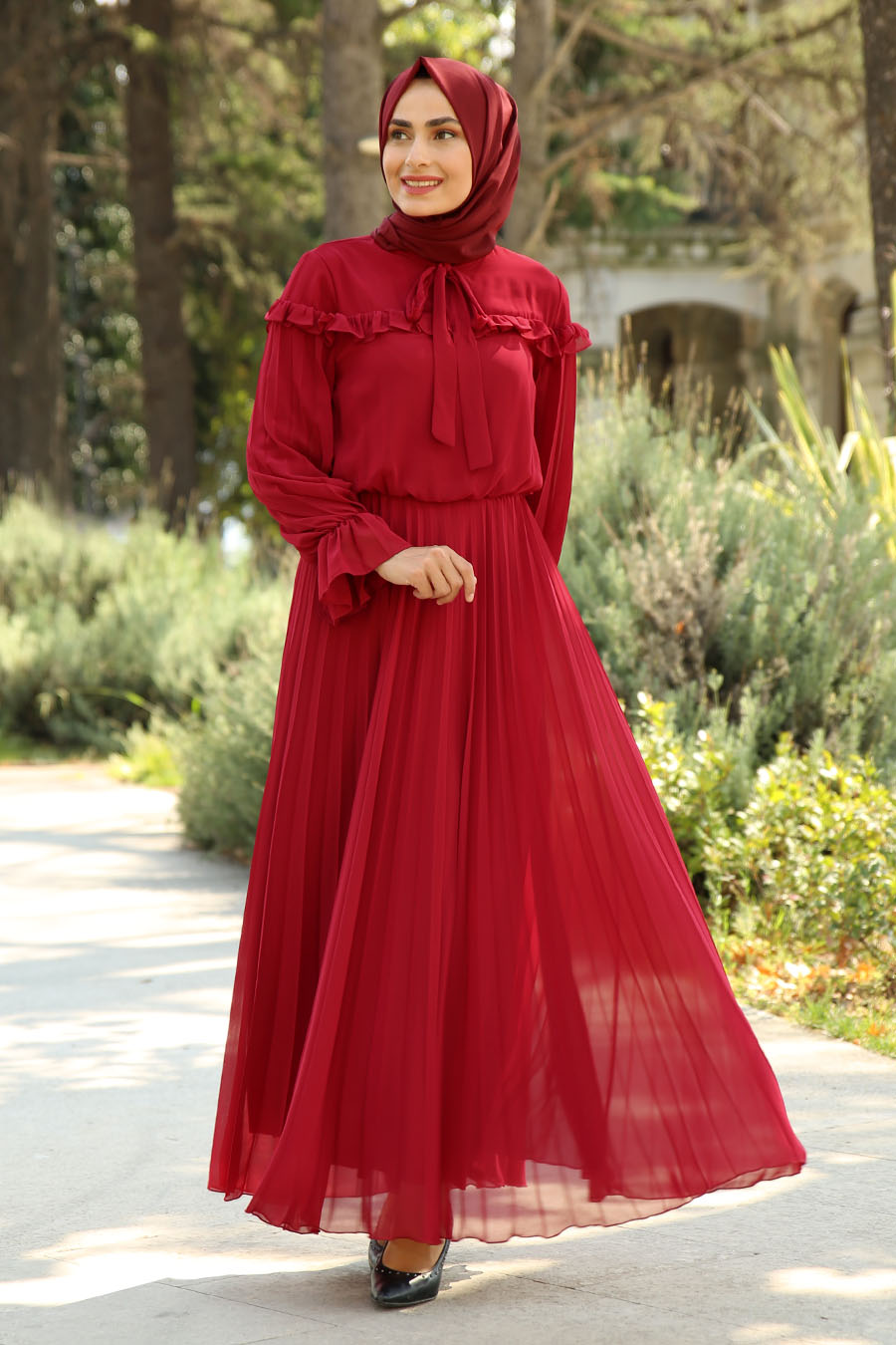 CLARET RED DRESS