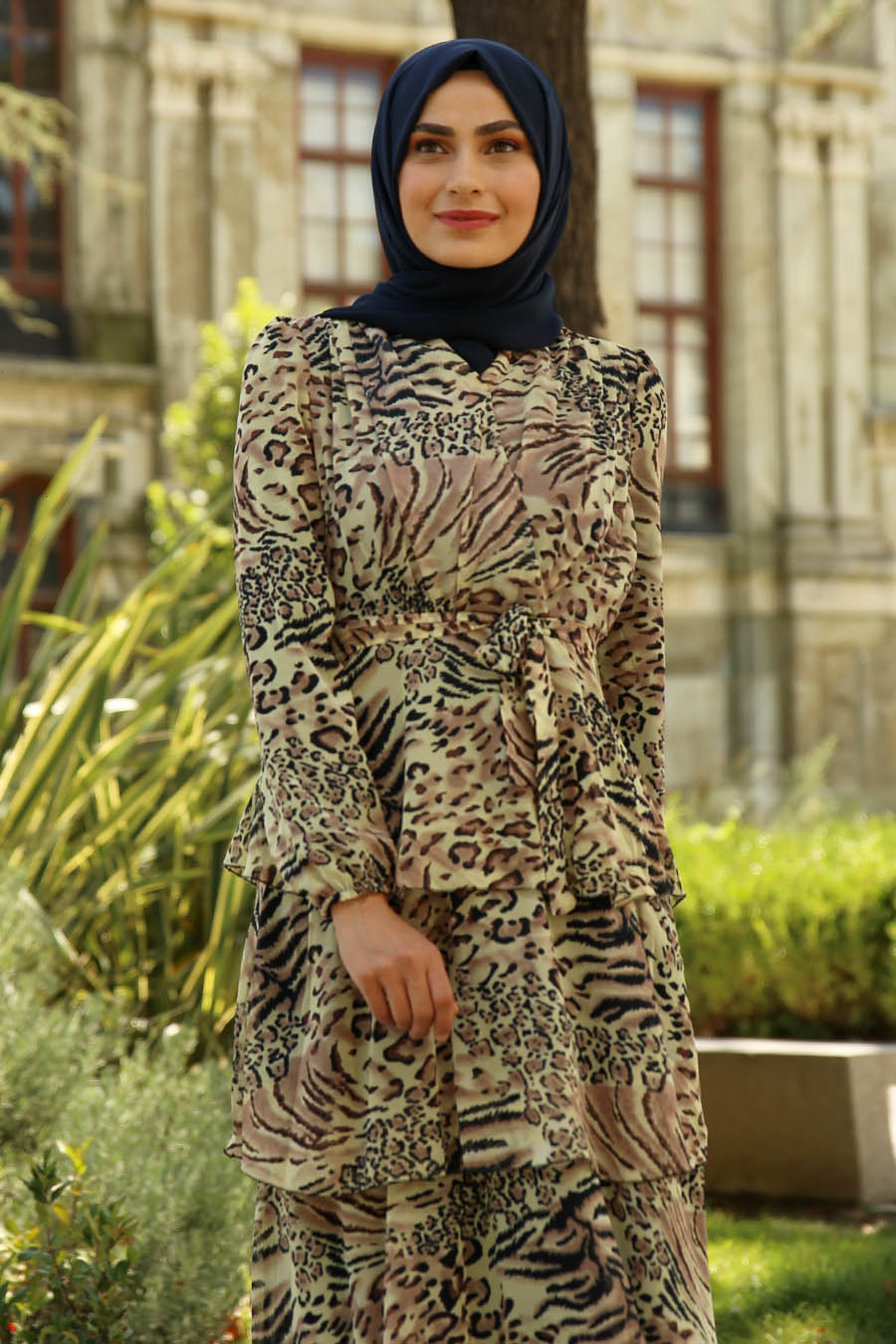 LEOPAR PATTERNED DRESS 