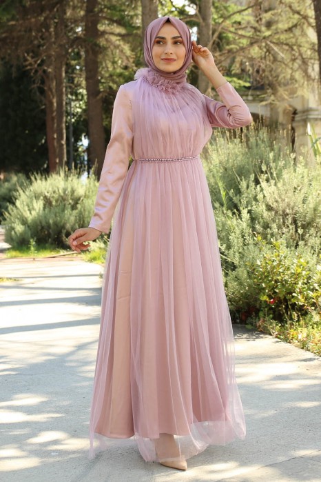 POWDER PINK EVENING DRESS 