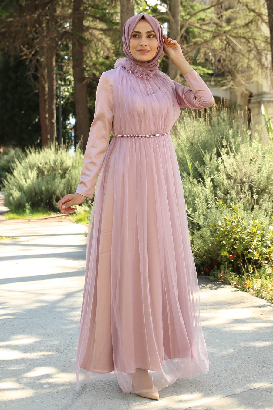 POWDER PINK EVENING DRESS 