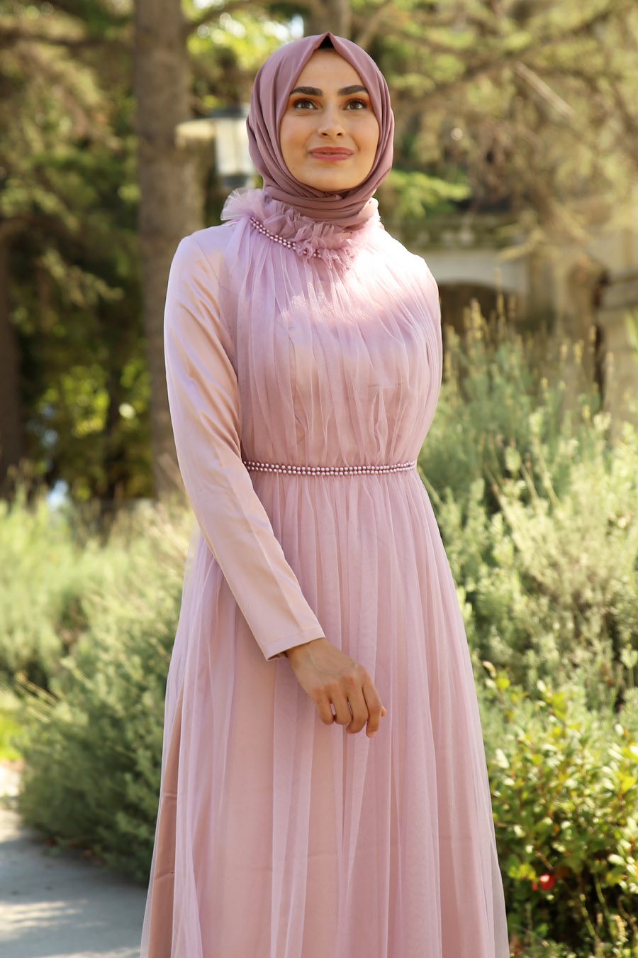 POWDER PINK EVENING DRESS 