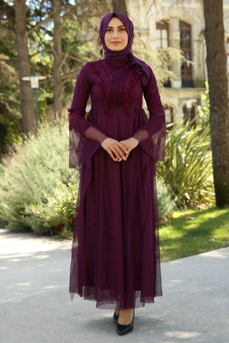 PURPLE EVENING DRESS