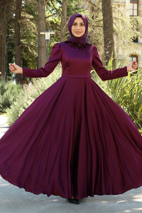 PURPLE EVENING DRESS