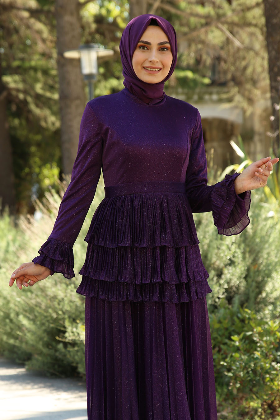 BRIGT PURPLE EVENING DRESS 