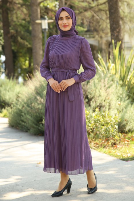 PLEATED LILA DRESS 