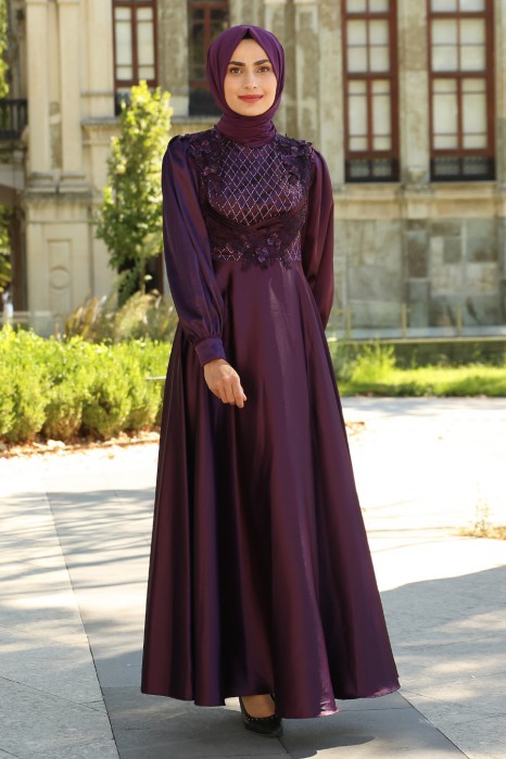 PURPLE EVENING DRESS