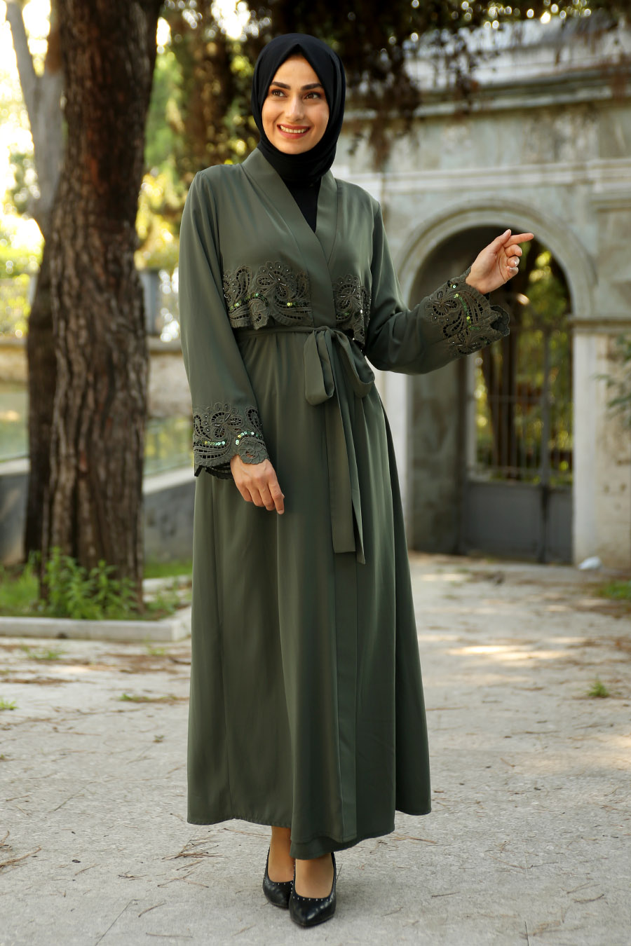 Khaki abaya Clearance