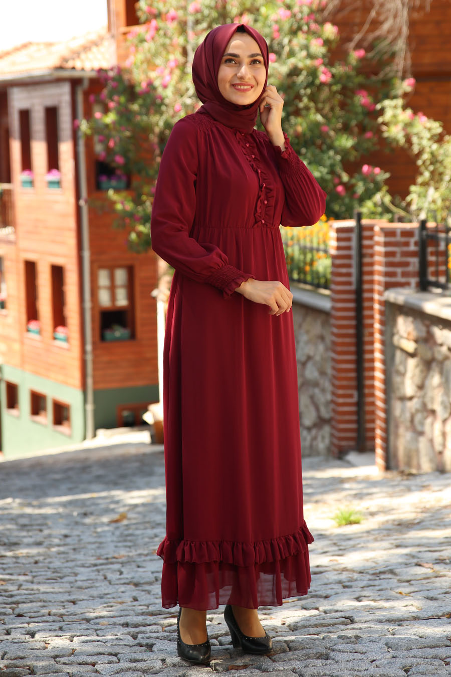 CLARET RED DRESS
