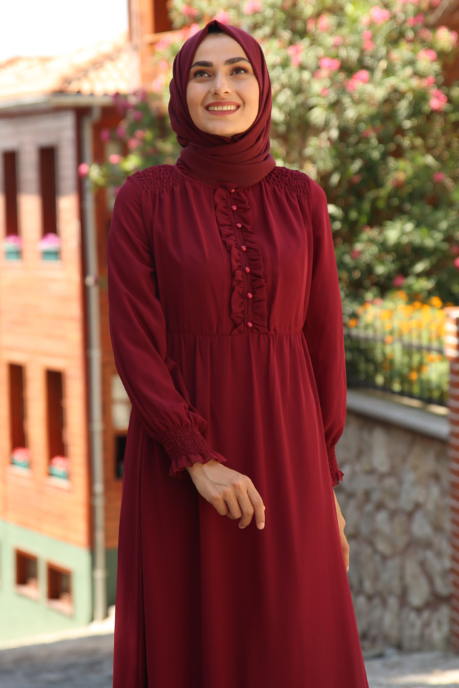 CLARET RED DRESS