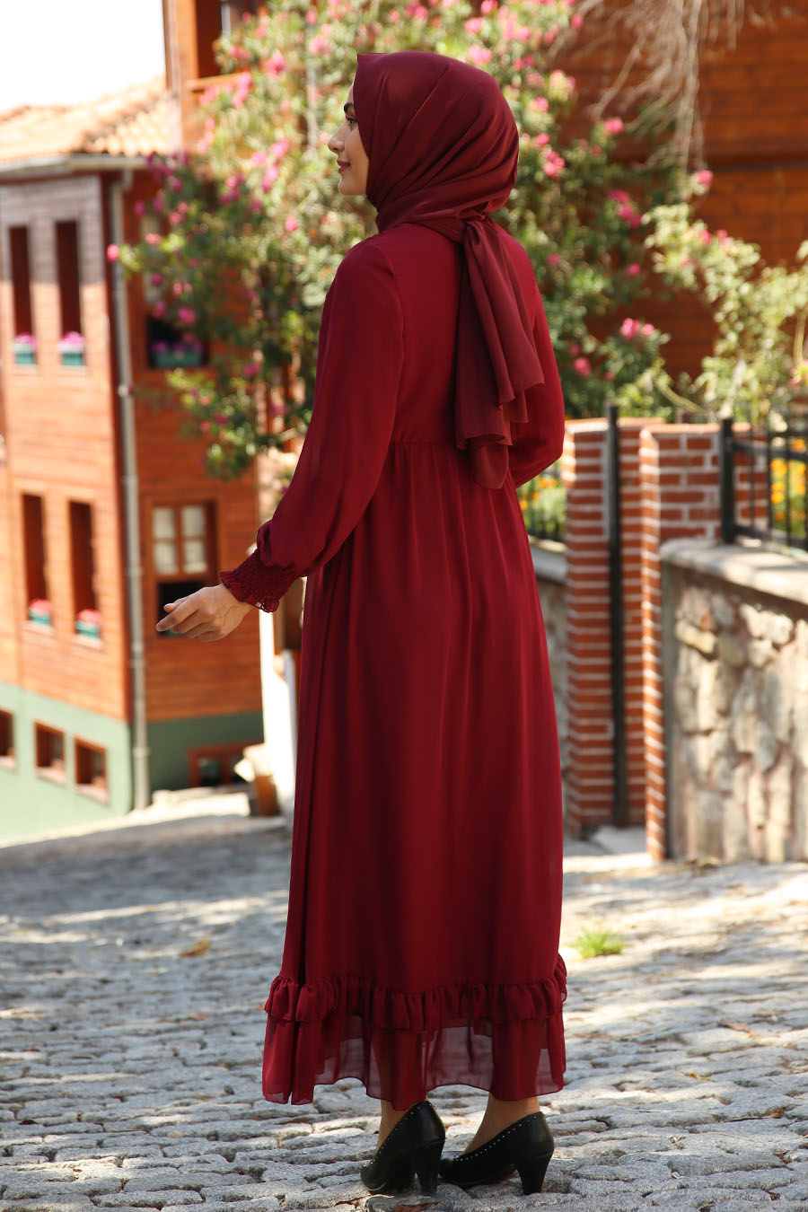 CLARET RED DRESS