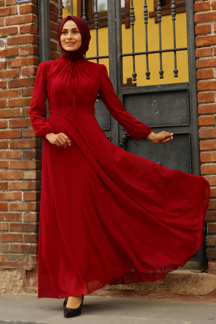 CLARET RED DRESS