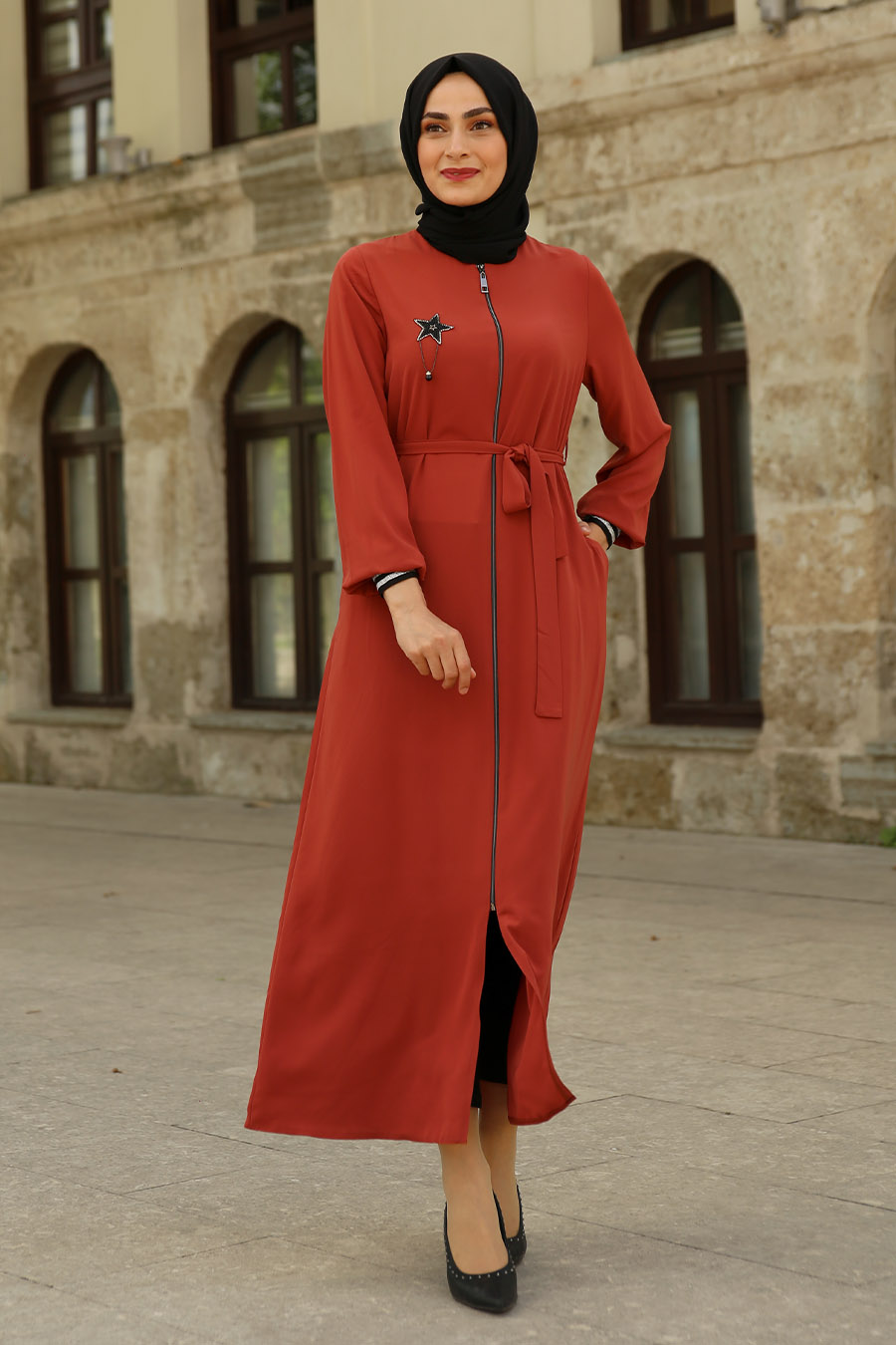 BRICK COLOR ABAYA