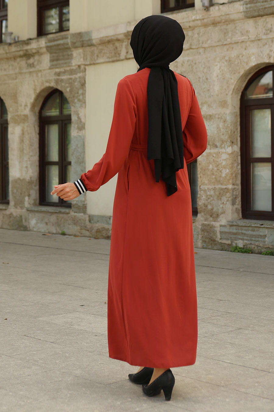BRICK COLOR ABAYA