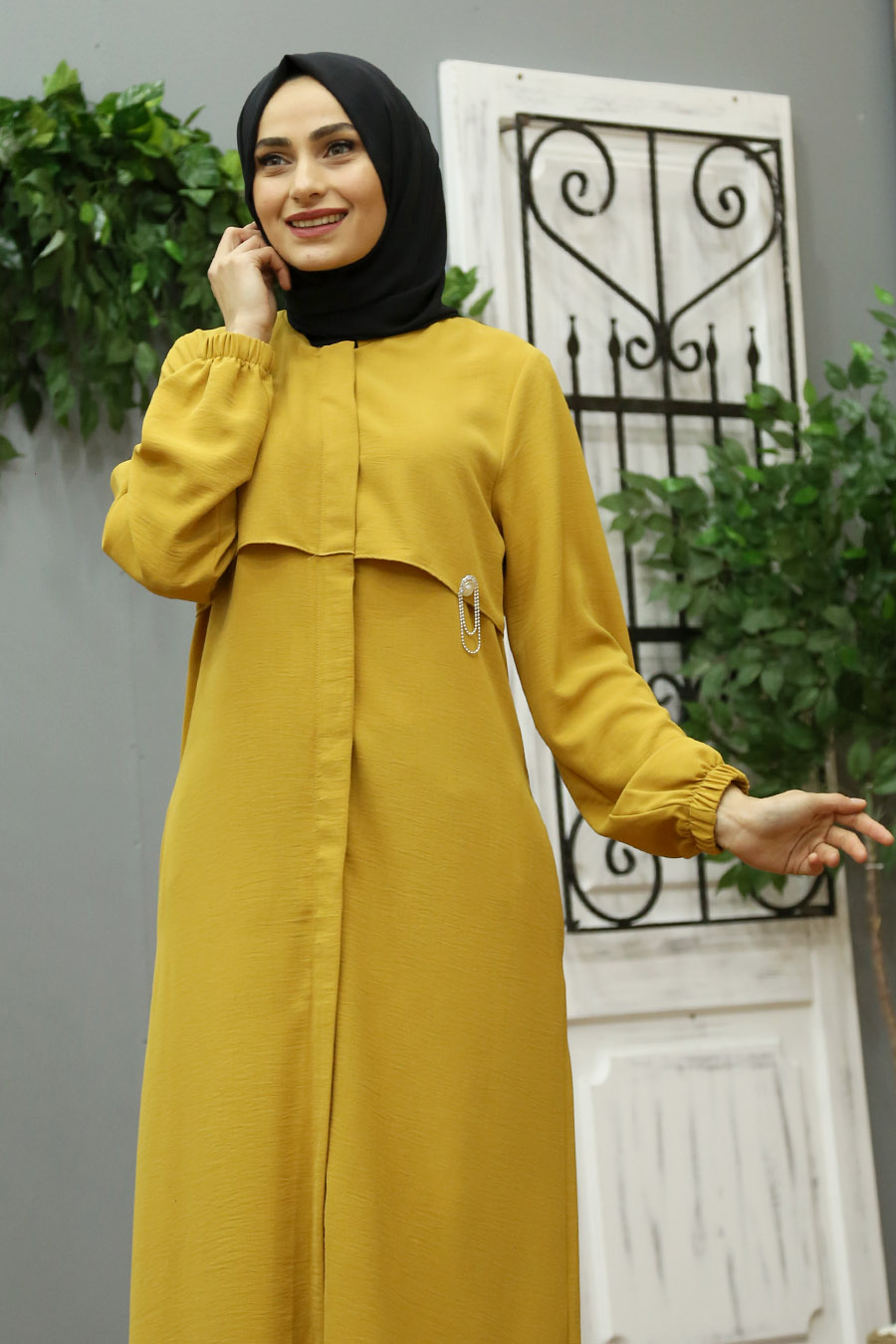 MUSTARD COLOR ABAYA