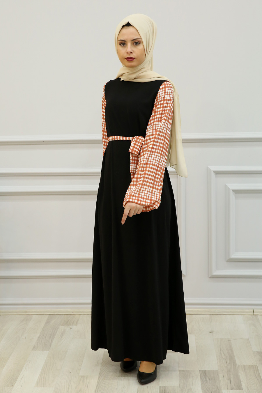 BRICK COLOR DRESS 