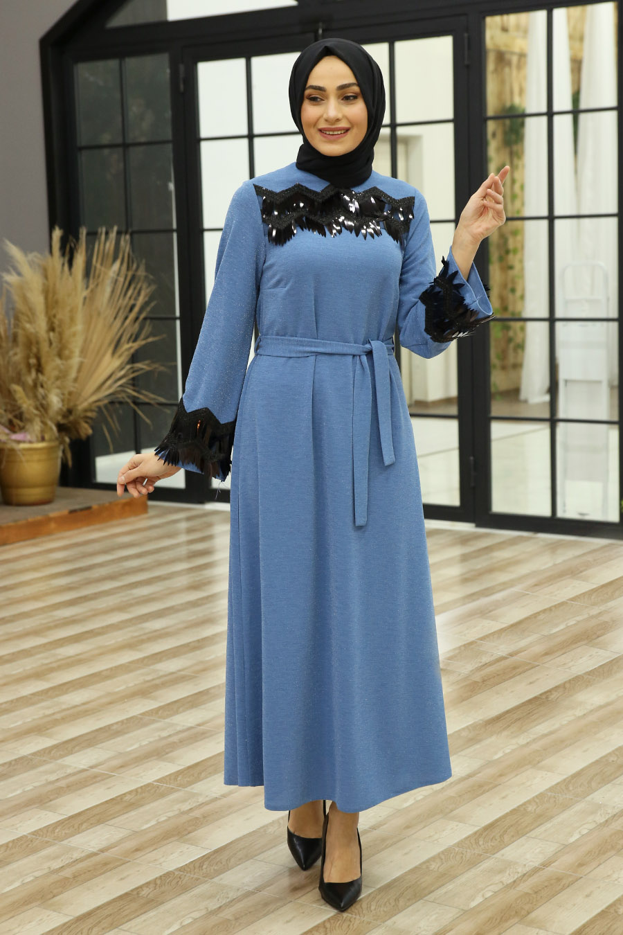 INDIGO COLOR DRESS