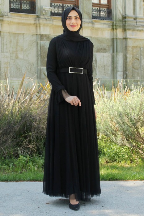 BLACK EVENING DRESS