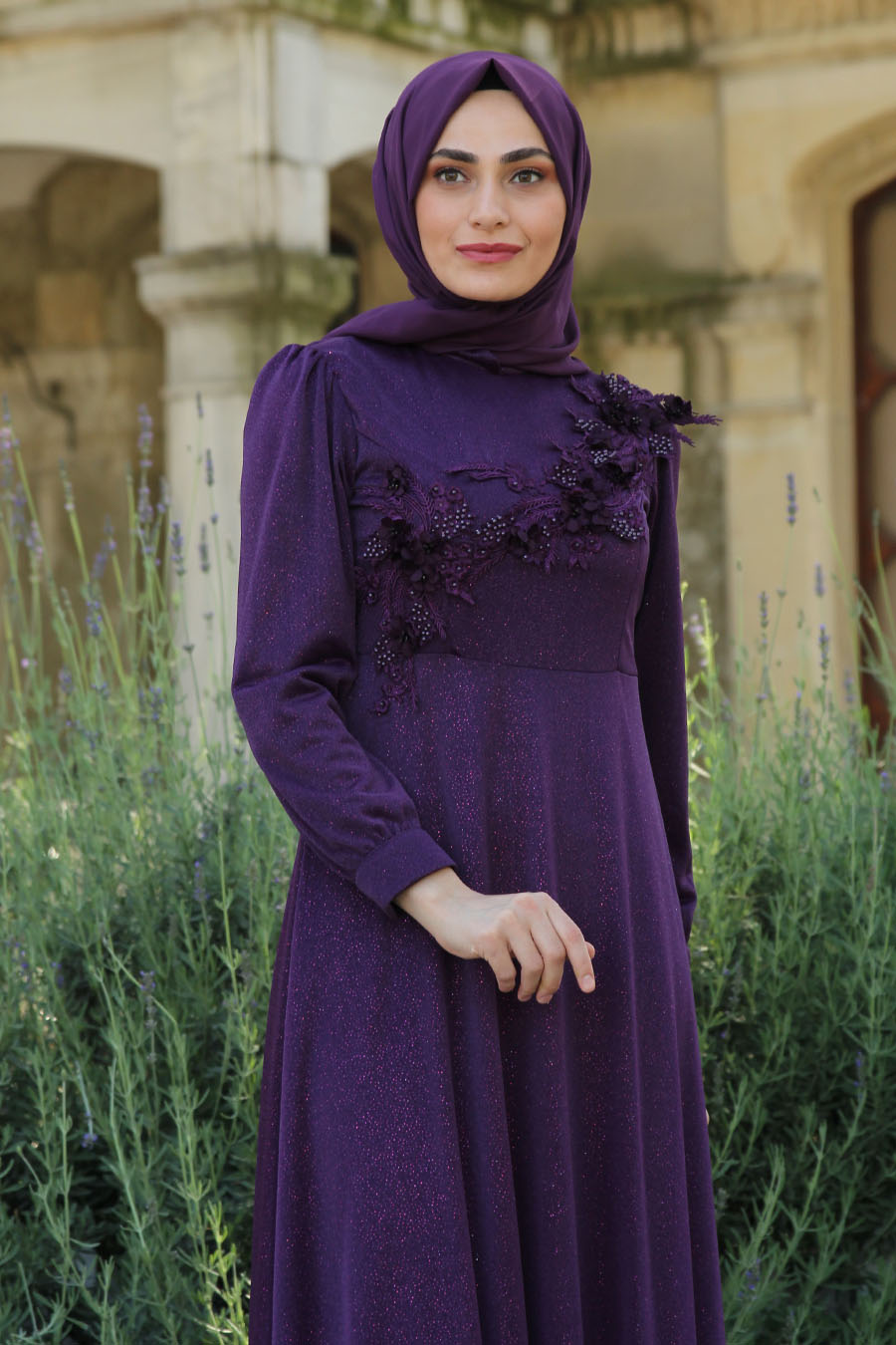 PURPLE EVENING DRESS