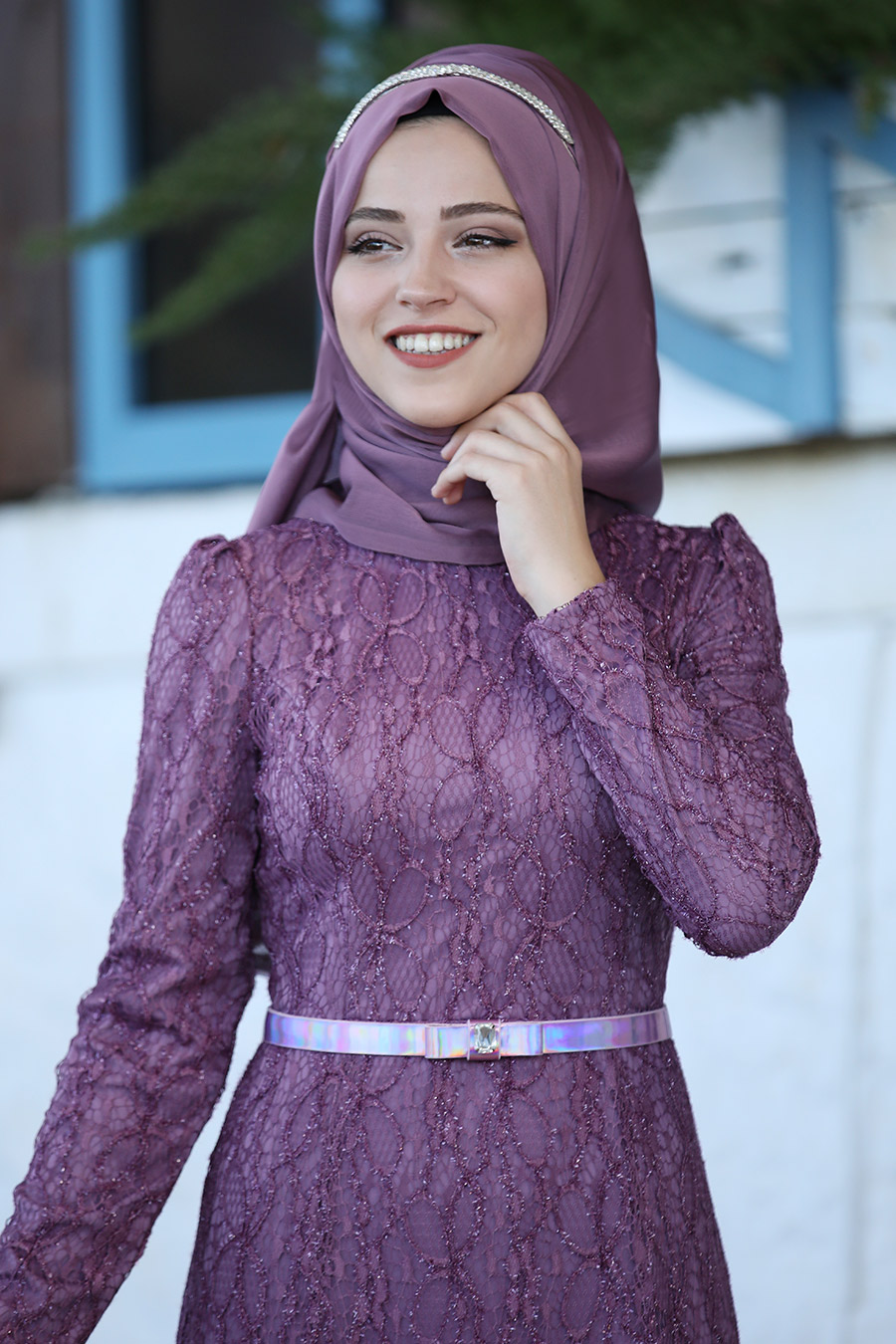 ROSE COLOR EVENING DRESS