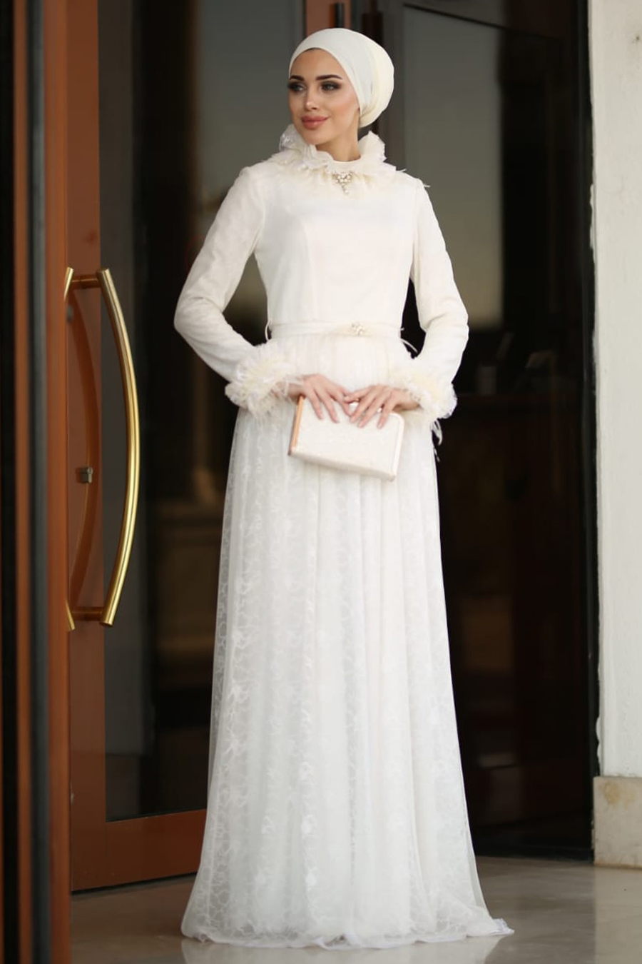ECRU EVENING DRESS