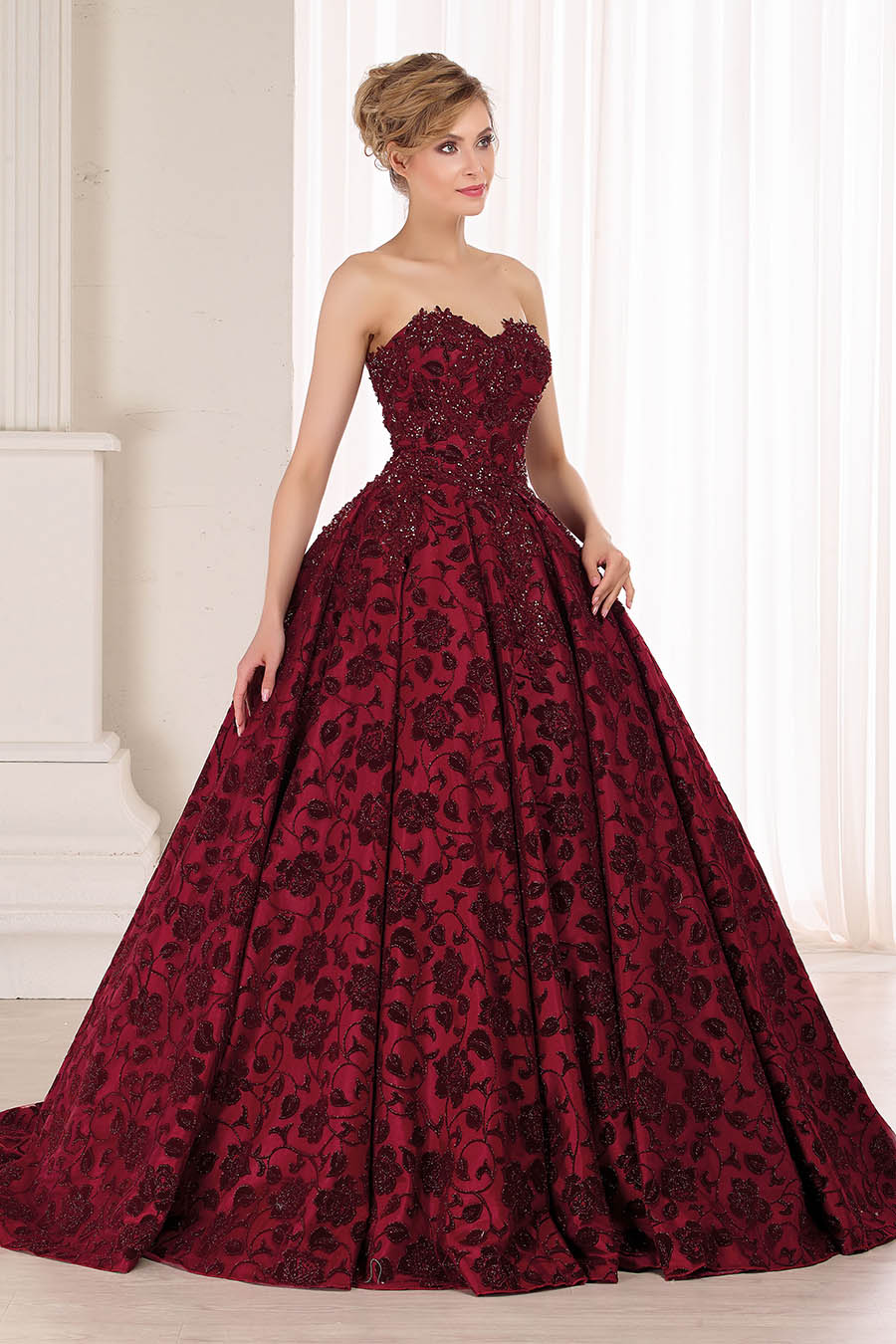 claret red bridesmaid dresses