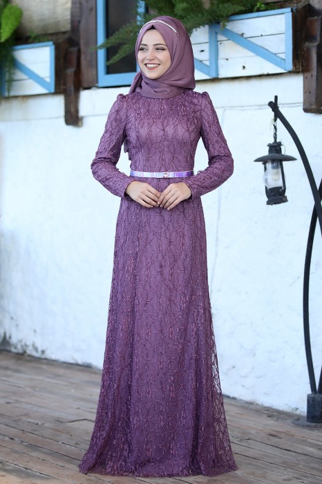 ROSE COLOR EVENING DRESS